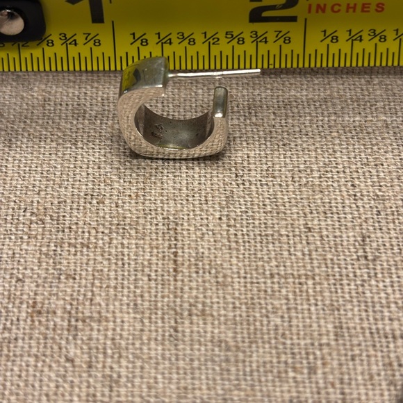 Silpada Sterling Silver Geometric Hoop Earrings Modern Minimalist Artisan - Picture 9 of 9